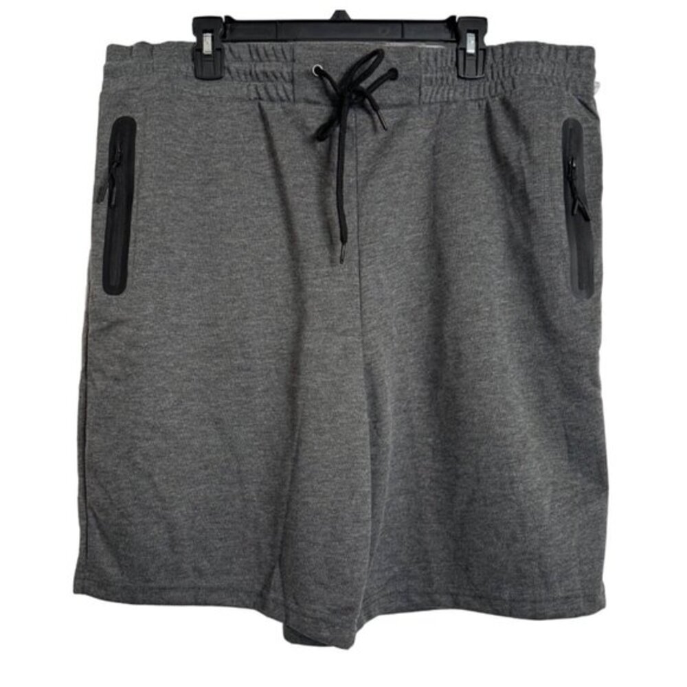 Pure Champ XXXL Men’s Elastic Draw String Waist Cotton Blend Shorts Gray